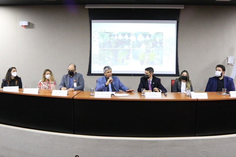 Além de representantes da Secretaria de Saúde e da Fiocruz Brasília, evento teve participação de representantes de usuários dos Caps | Foto Sandro Araújo - Agência Saúde-DF