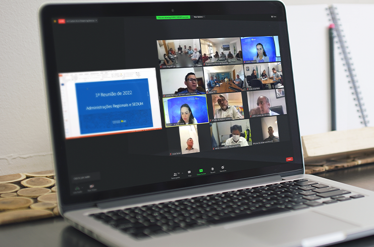 Secretaria de Desenvolvimento Urbano e Habitação (Seduh) promoveu, nesta terça-feira (31), uma reunião virtual com os técnicos de todas as administrações regionais do Distrito Federal, que contou com a participação de 130 pessoas | Foto: Divulgação/Seduh