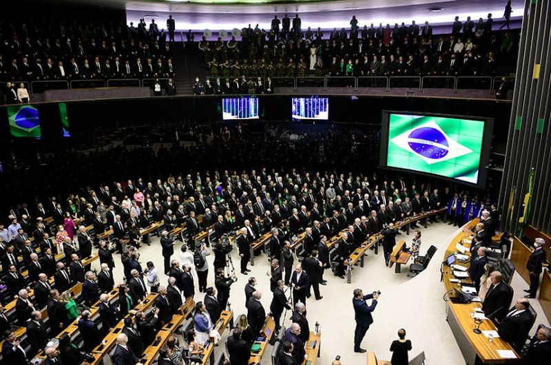 A sessão solene lotou o Plenário da Câmara - Pedro França/Agência Senado