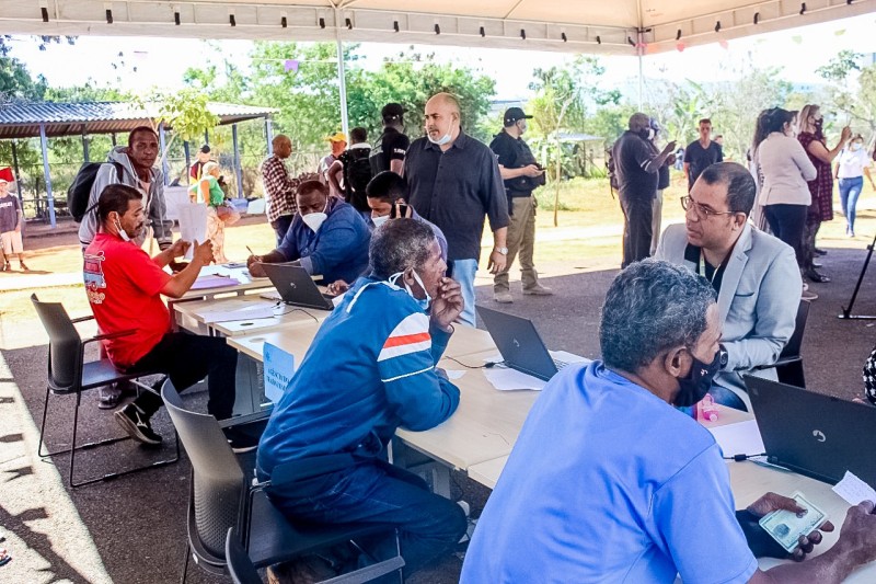 3º Mutirão de Atendimento às Pessoas em Situação de Rua (PopRuaJud), realizado no Centro Pop Brasília, nesta quarta-feira (29). A unidade é vinculada à Secretaria de Desenvolvimento Social | Foto: Dyego Santos/Sedes
