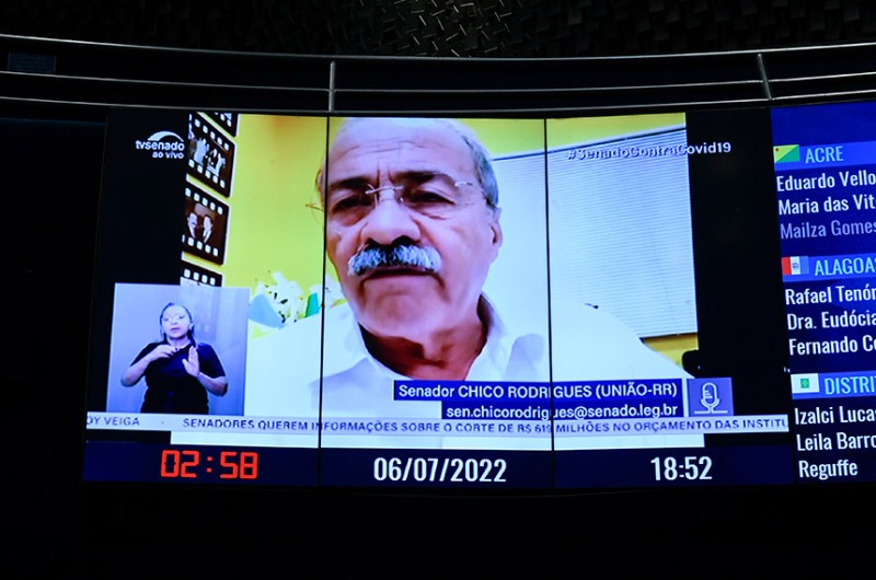 O senador Chico Rodrigues é o autor do projeto - Roque de Sá/Agência Senado