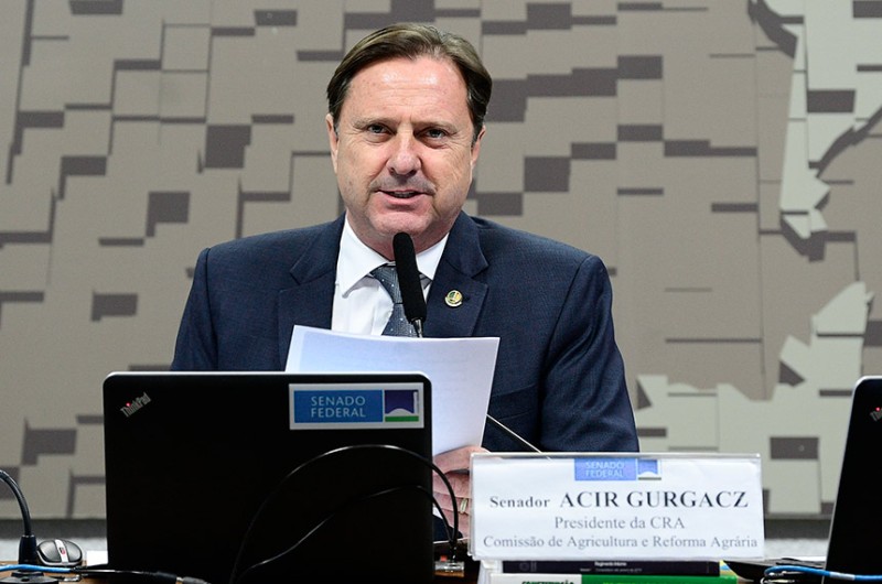 O projeto está previsto para ser votado apenas na CRA, antes de ser remetido ao Plenário. O relator é o presidente da Comissão de Agricultura, Acir Gurgacz - Pedro França/Agência Senado