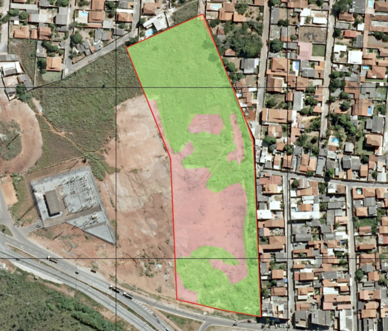 Área sobre a qual será discutido o parcelamento de solo | Foto: Divulgação/Brasília Ambiental