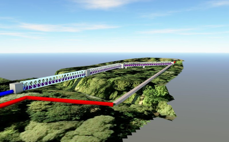 No caso da Travessia do Córrego Cortado, por exemplo, o uso da BIM desde o levantamento topográfico permitirá que a travessia seja feita com a construção de uma rede aérea, evitando gastos com aterros I Imagem: Divulgação/Caesb