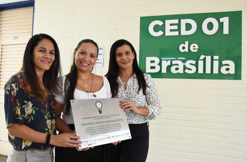 Vanessa, Elisângela e Cristiane criaram o projeto Dia de Vista em 2018 | Foto: Mary Leal, Ascom/SEEDF