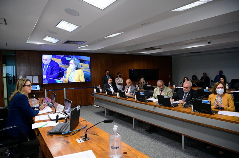 Senadores durante a reunião da Comissão de Educação, Cultura e Esporte (CE) desta quarta-feira - Pedro França/Agência Senado