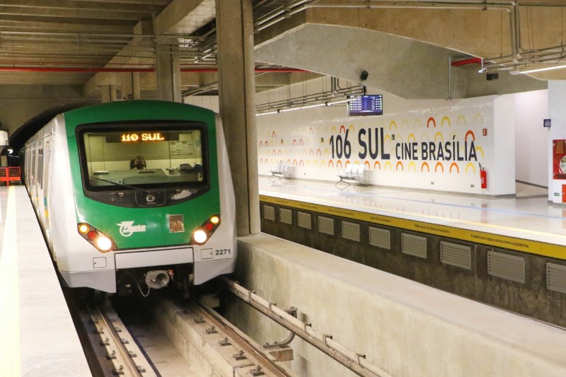 O horário de funcionamento do Metrô-DF será normal, das 5h30 às 23h30, com aumento de trens entre 14h e 16h | Foto: Divulgação/Semob