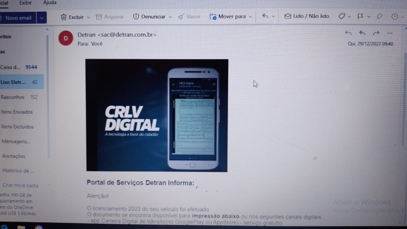 Detran alerta para e-mail falso | Foto: Divulgação/Detran-DF